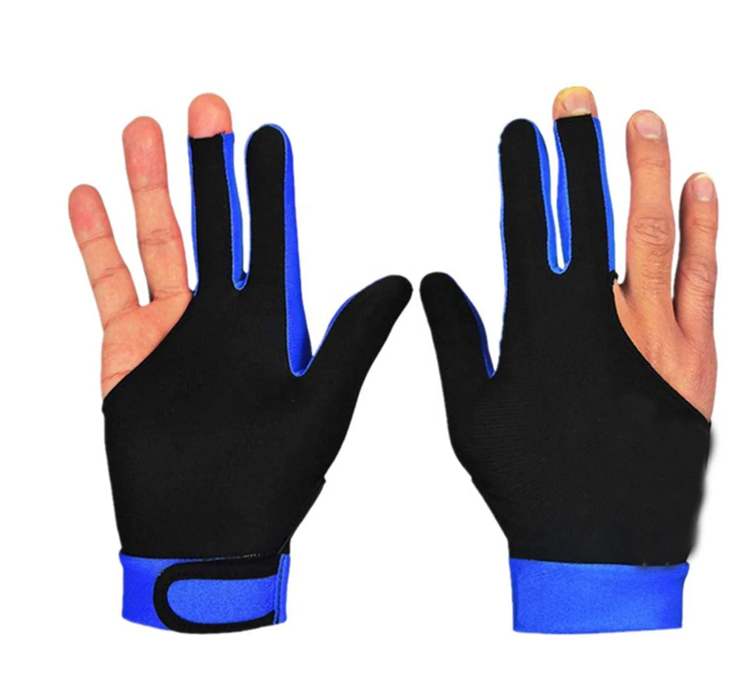 Дышащие бильярдные перчатки на заказ по низкой цене с 3 пальцами, перчатки для снукера, перчатки для бассейна