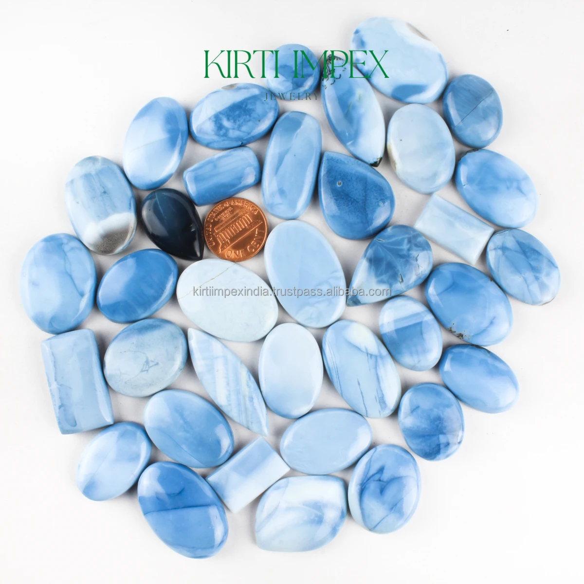 Перуанские синие опаловые Кабошоны плоские застежки для изготовления ювелирных изделий недорогие оптовая продажа кристаллов