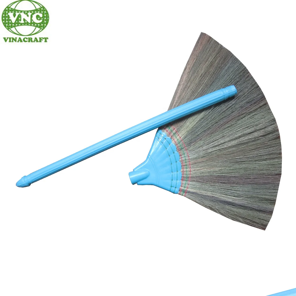 Vietnam grass broom with plastic fiber long handle lasting dustpan sets
