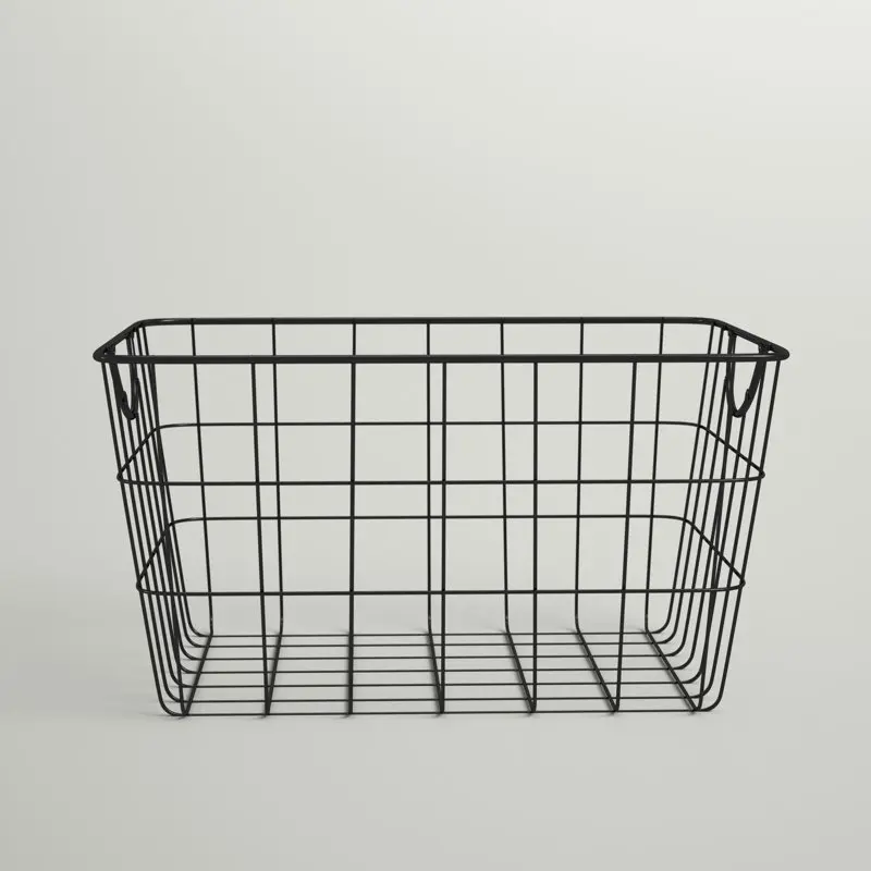 Open Wire Design Storage Basket With Handy Cut Out Handles Organize Any Room In Your Home With This Versatile Basket