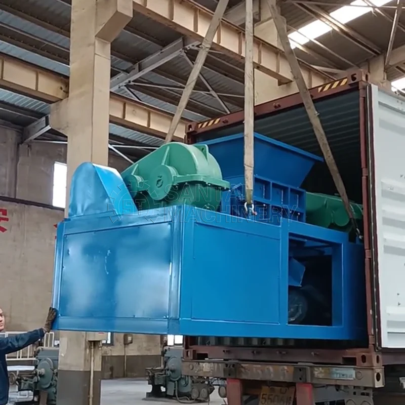 Double Shaft Industrial Shredder New Alloys Stainless Steel Aluminum Materials Shredding Machine