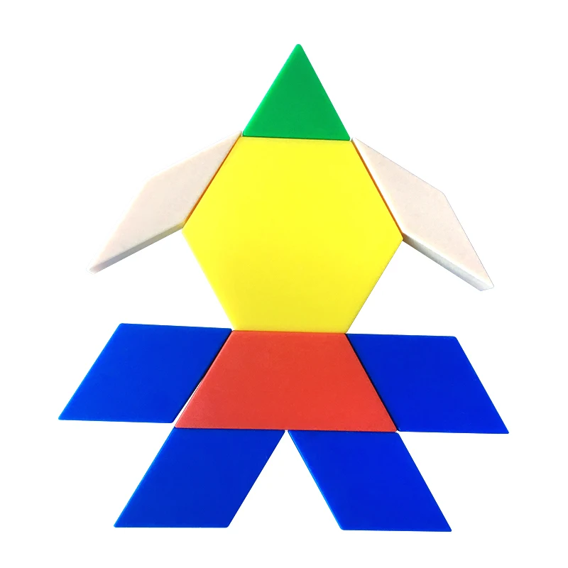 Plastic Pattern Blocks with Storage Case, Bulk Pattern Blocks Toys Early Geometry Skills
