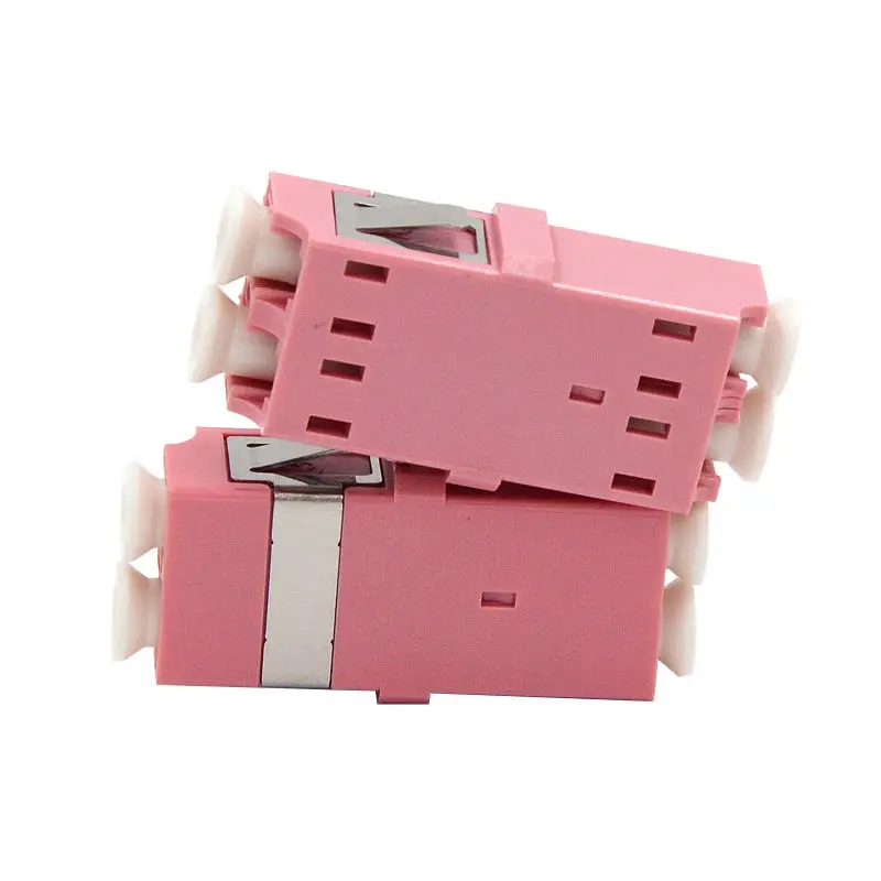 FTTH Multi Mode Duplex OM4 Adaptor Unflange Optical Fiber Optic Connector Fiber Optic OM4 DX LC UPC Adapter