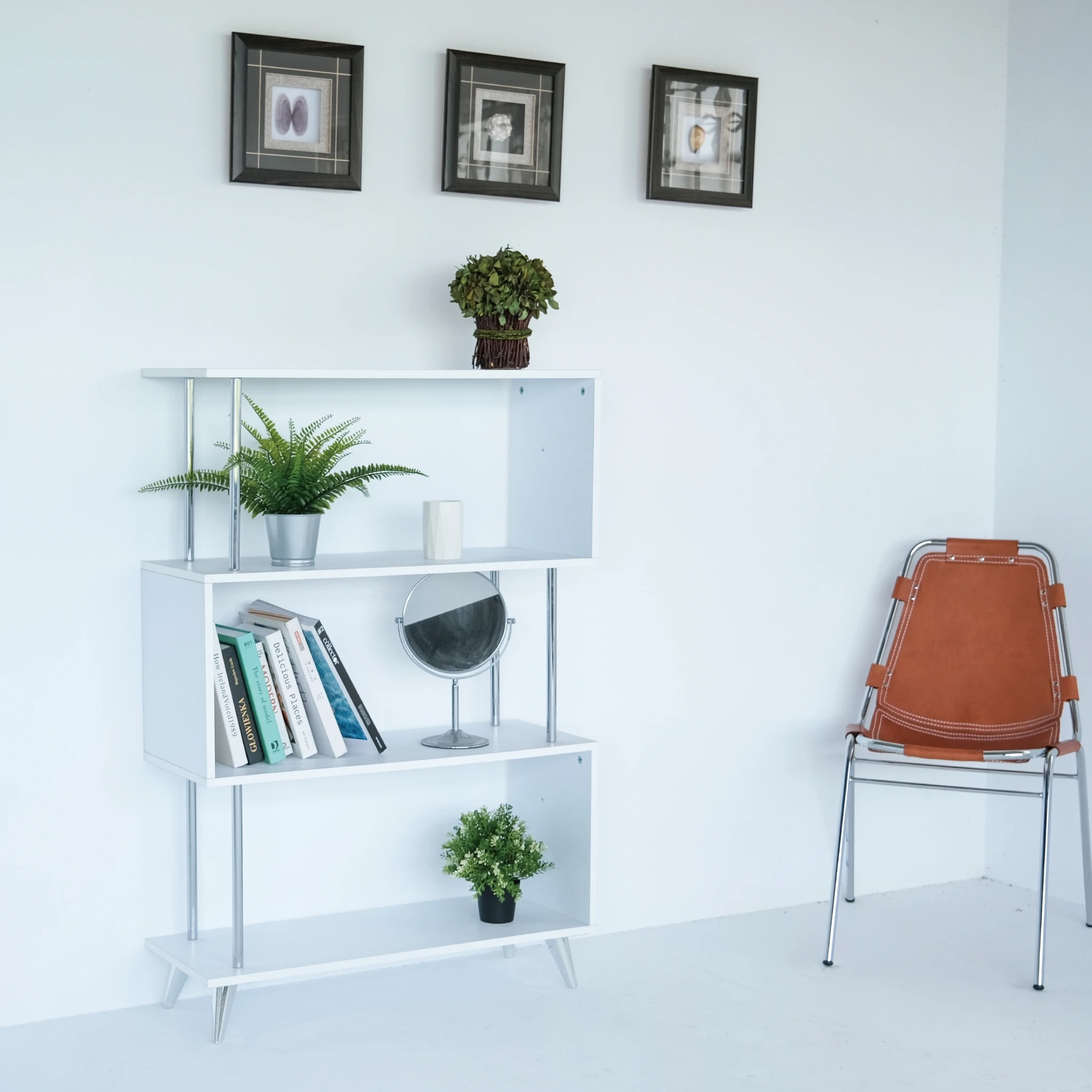 Hot Selling Home Style Display Book Shelf Decorative Standing Rack