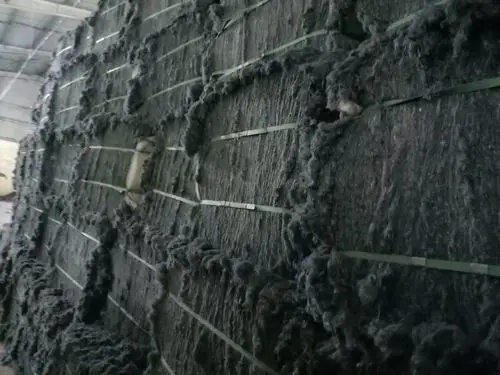 100 cotton shoddy denim fiber - recycling denim waste blue jean process from fabric to fiber  _  Ms. Min