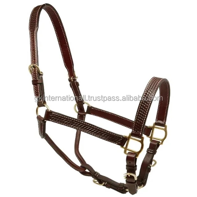 Adjustable Horse Riding Equipment Halter Horse Bridle Leather Cowhide Horse Halter Headcollar Equipment Equestrian Accessories