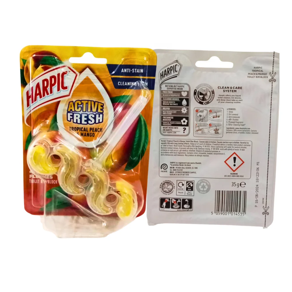 Harpic Toilet Rim Block (UK) 35gm x 6 Citrus Scented Liquid Toilet Cleaners