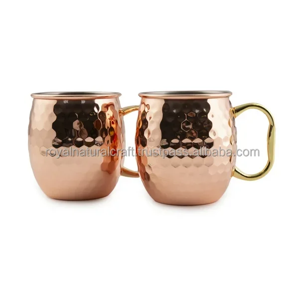 Best Quality 540ml Copper Mug 304 Stainless Steel Concave Point Wine Beer Water Champagne Cup Set Vacuum Thermos Bottle