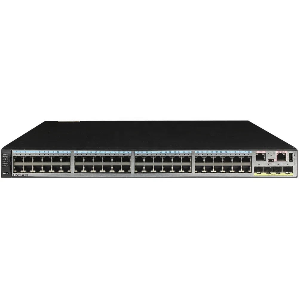 48 портов Ethernet сетевой коммутатор gigabit S5720-56C-HI-AC ethernet волоконно-оптический переключатель высшего
