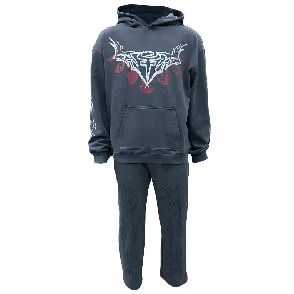 Minimum Quantity Street Fashion New Stuff Zipper Sleeve Zipper Hoodie And Jogger Set With Your Custom Brand Logo And Design Set