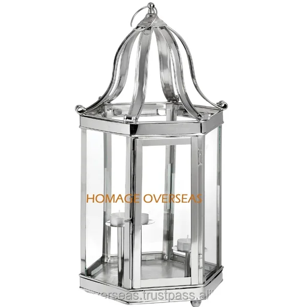 Aluminium Lantern Home and Festival Decoration Antique Silver candle lantern