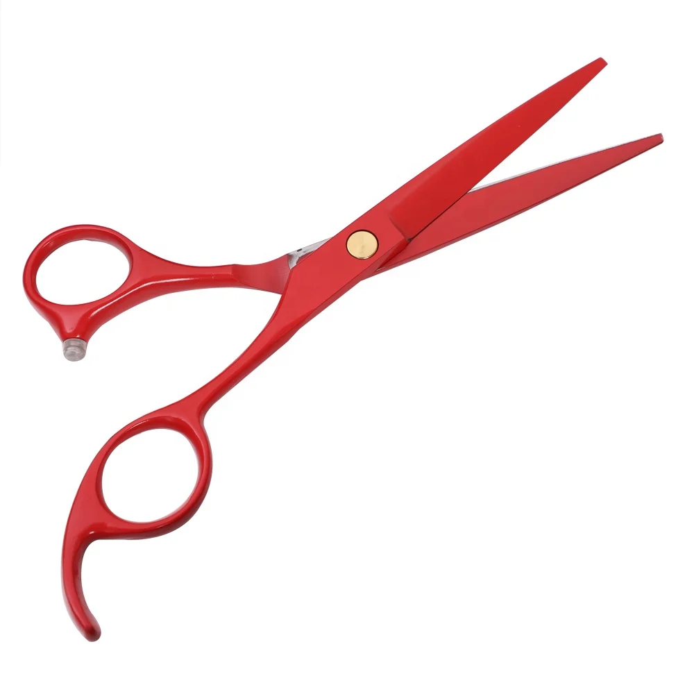 Оптовая продажа 6-дюймовые парикмахерские ножницы 420 из нержавеющей стали супер резка тупые острые наконечники прямые резиновые для салона