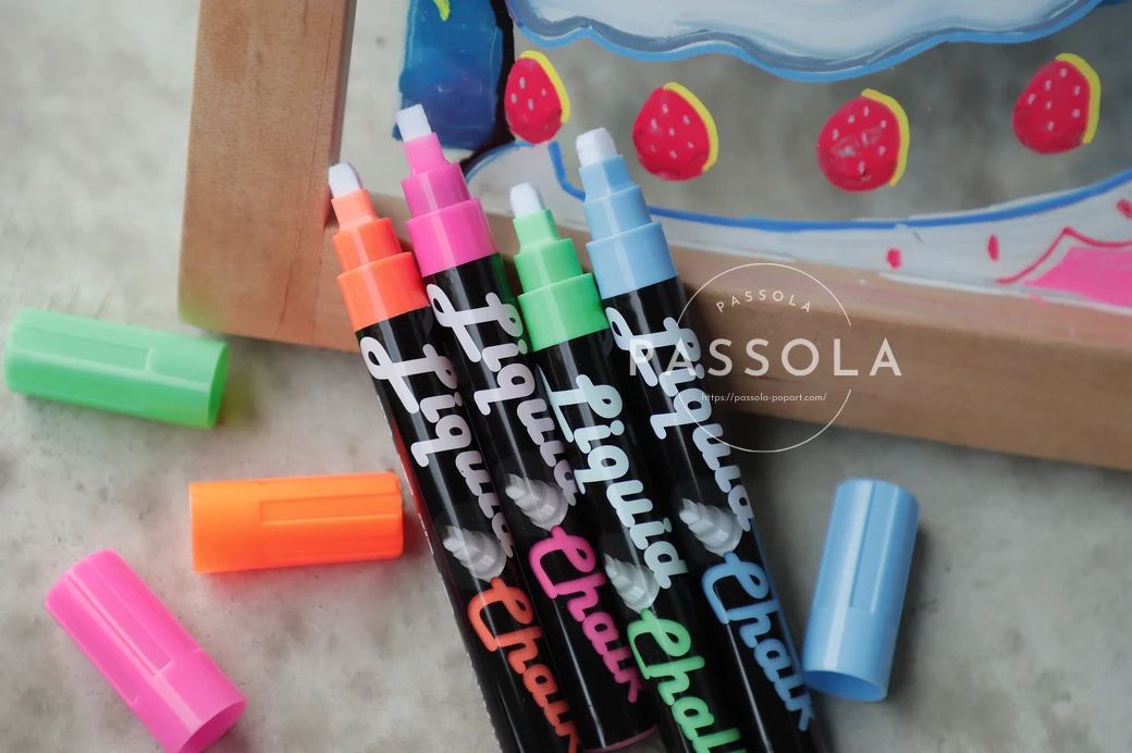 Маркер жидкий стираемый на водной основе с квадратным пером 5 мм 50 цветов