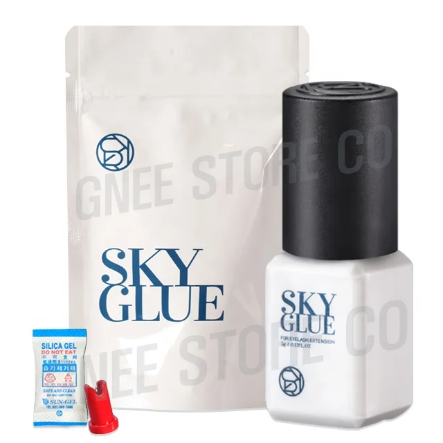 Sky Glue S+ Fast Dry Long Lasting Eyelash Extension Sky Eyelash Glue Adhesive 5ml Korea Sky Lash Glue Adhesive Eyelash Extension