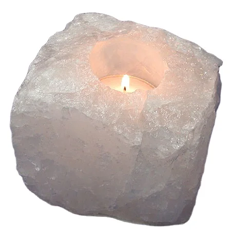 Himalyan 1 Hole White Salt Crystal Tea Light
