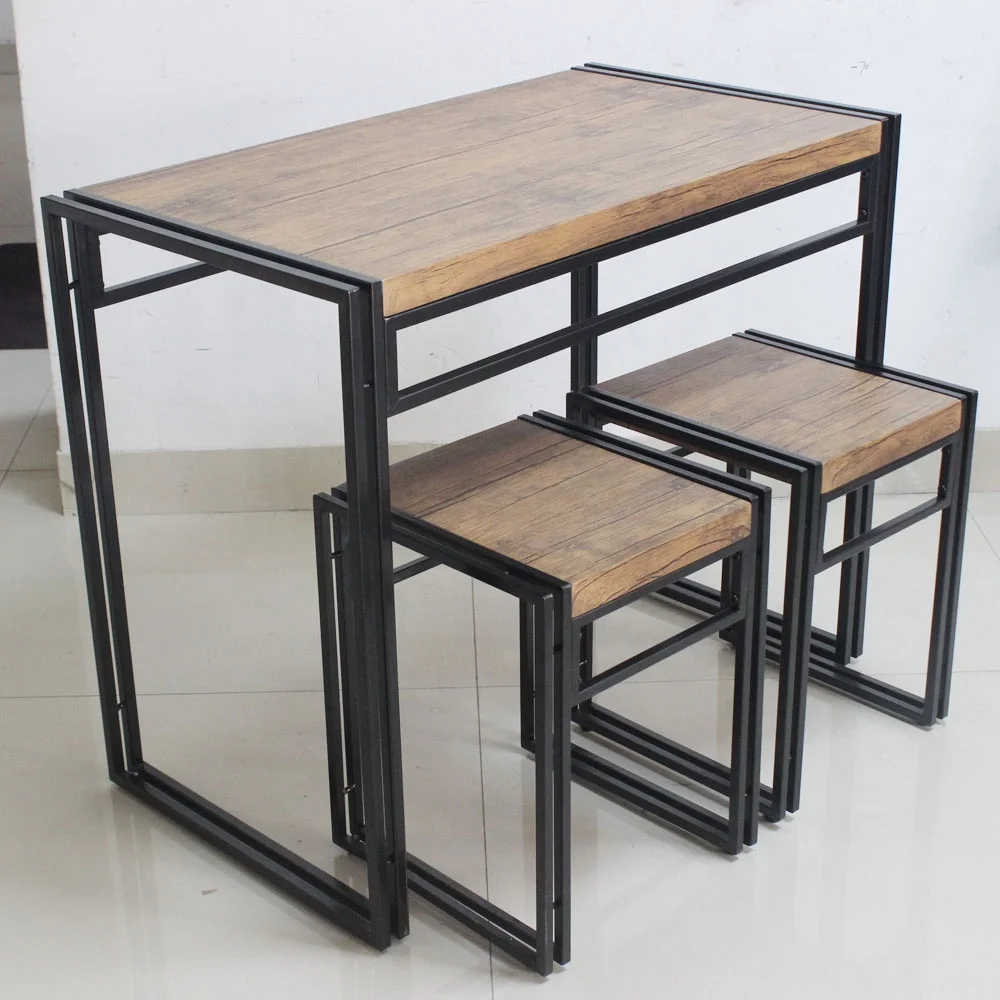 2 - Person Dining Set for 2 with Two chair tuck under table when not in use