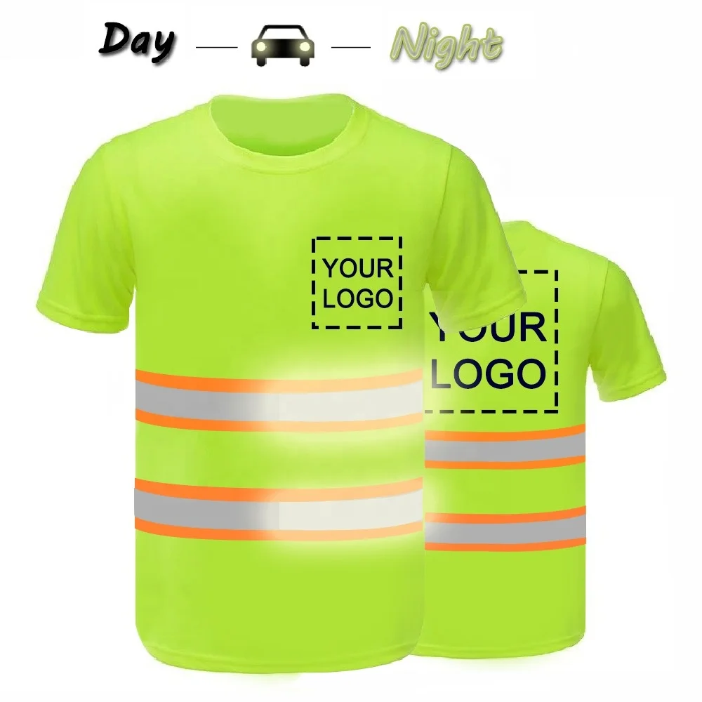 
2021 New Style Man Work Wear Safety Clothing Hi Vis T-Shirt Reflective T Shirt Fashionable New Design 