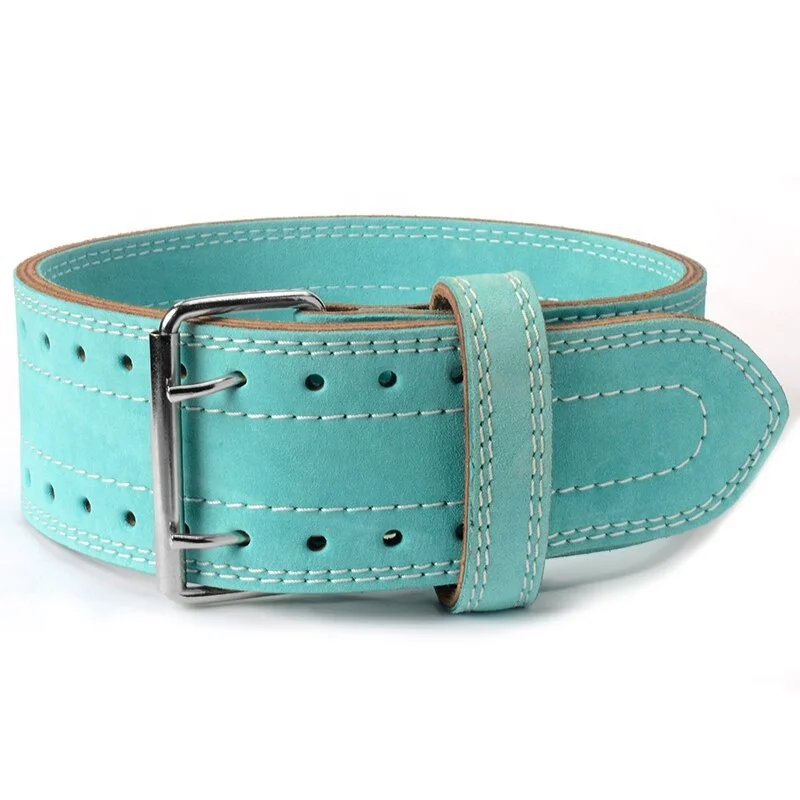 Hot Sell Custom Leather Weightlifting Belt 10mm Cowhide Suede Leather Belt Gym Lower Back Support Powerlfiting Belt Cheap Price