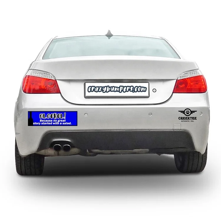 Изготовленный на заказ Высокое качество пользовательских бамперов забавные Стикеры для автомобилей с 25-летним опытом и прошедший сертификацию по стандартам ISO