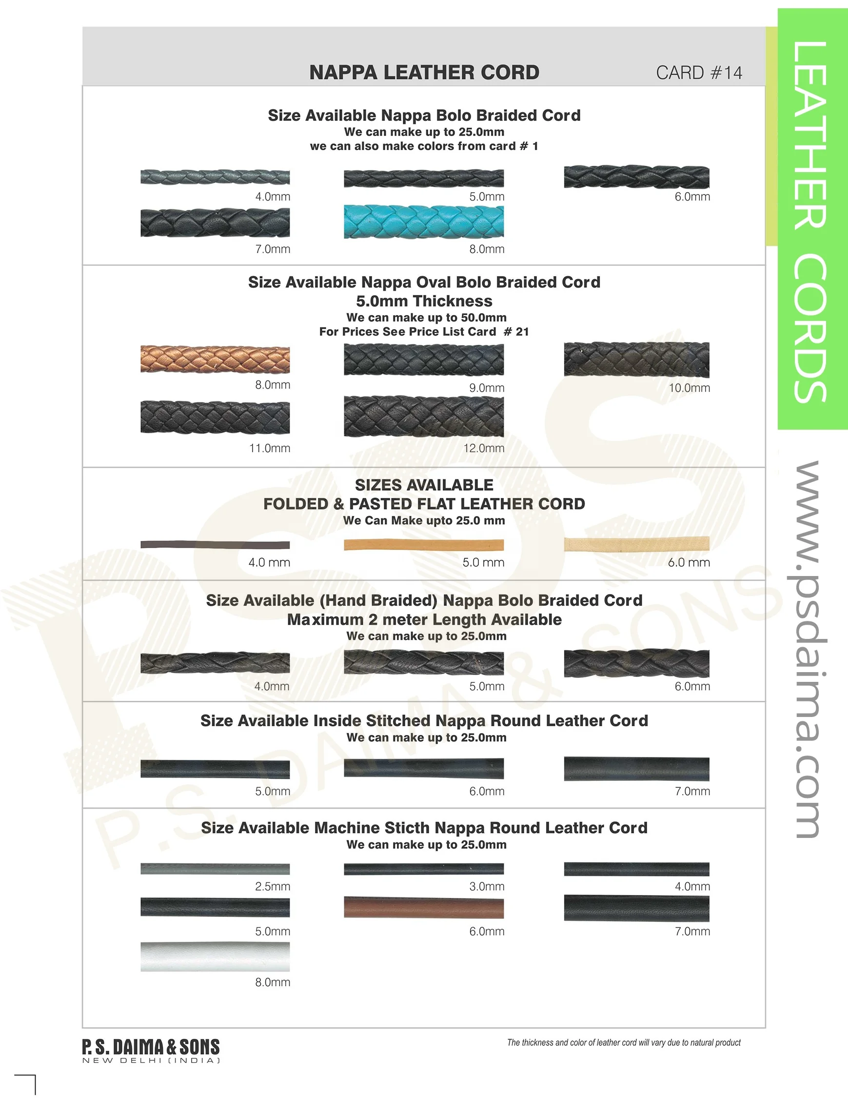 Manufacturer By India Best Quality Product Flat nappa lace cord PSDS