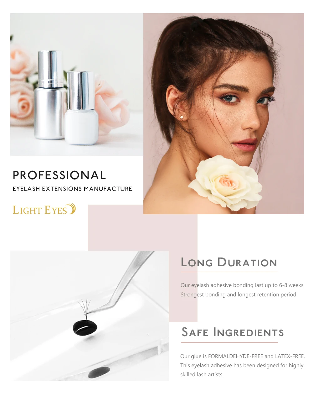 Custom Wholesale latex free Private Label Eyelash Glue 5 ml