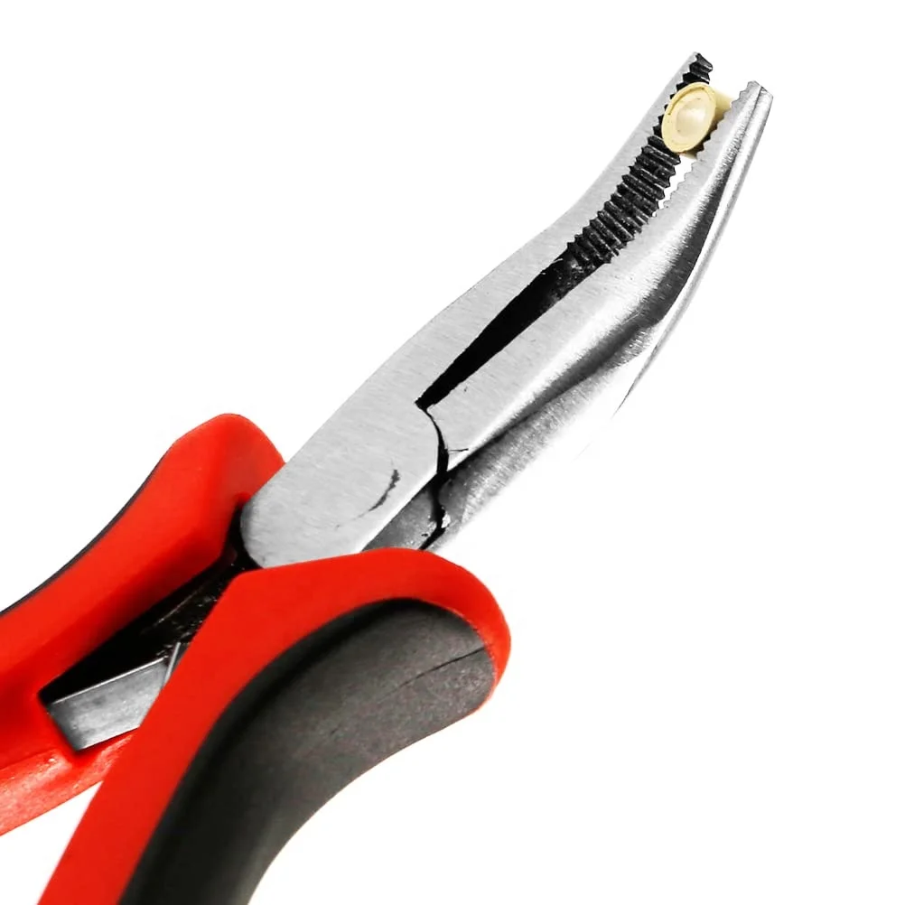 Hair Extensions Plier Puller for Nano or Micro Nano Rings Silicone Micro Beads Tool/ Silicone Micro Rings Beads stainless steel