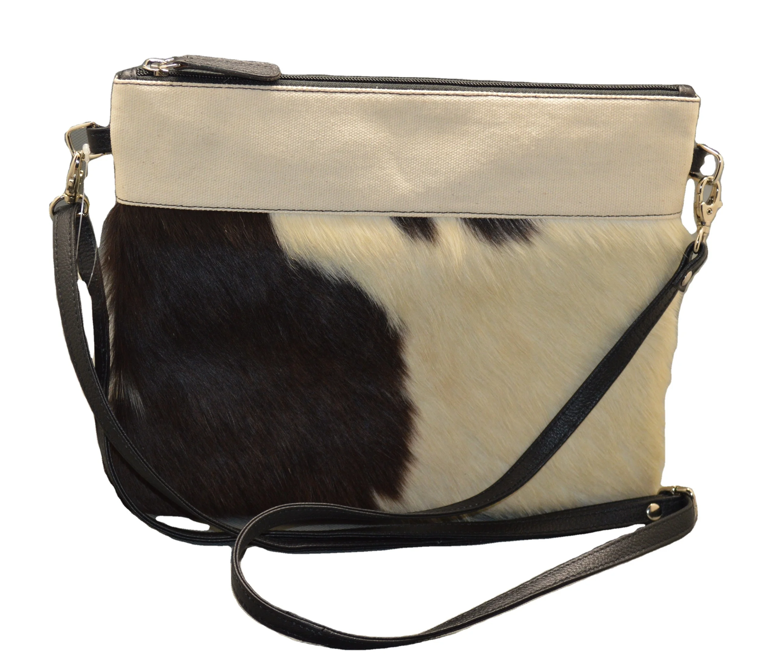 Wholesale Ladies Genuine Hair on Leather canvas Shoulder crossbody bags New Style Tote Bag Women Shoulder Bags