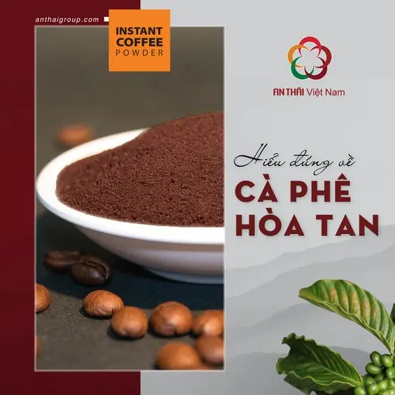 Чистый растворимый высушенный распылителем кофе с кофеином оптом высокого качества от производителя из Вьетнама