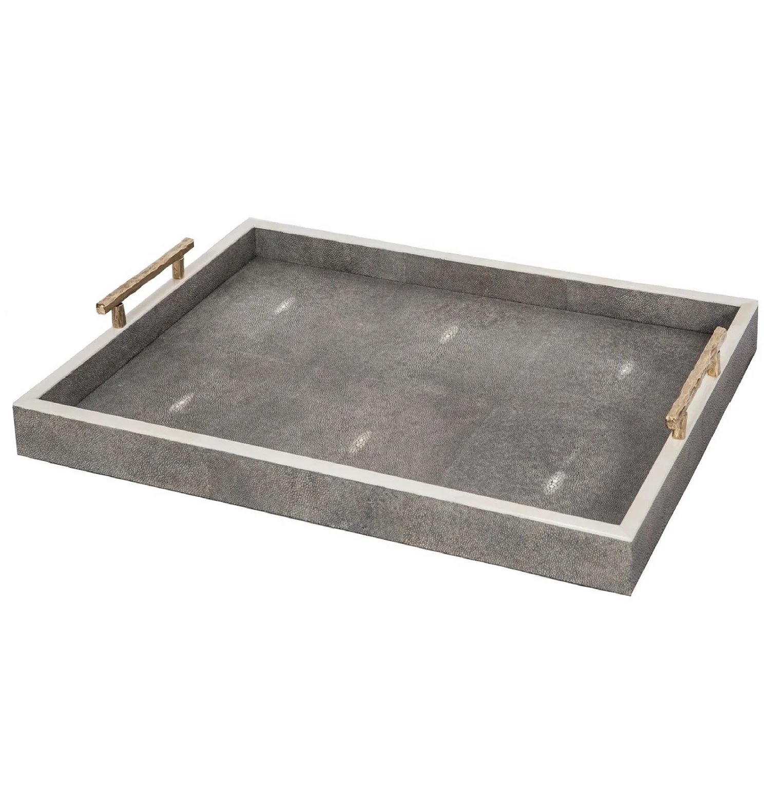 Leather Cover Rectangular Serving Tray For Dining Table Decoration Attractive Designed Premium Pure Serving Tray