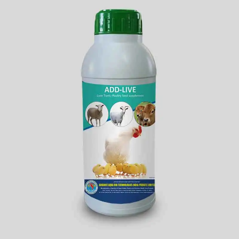 ADD LIVE (Liquid) is a general protective tonic for poultry birds, preventing fatty livers, improving egg production, fertility.
