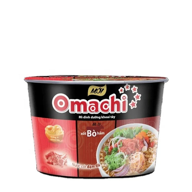 Omachi noodles with stewed beef sauce Instant noodles hot product best selling 91g wholesale hight quality hot products VietNam