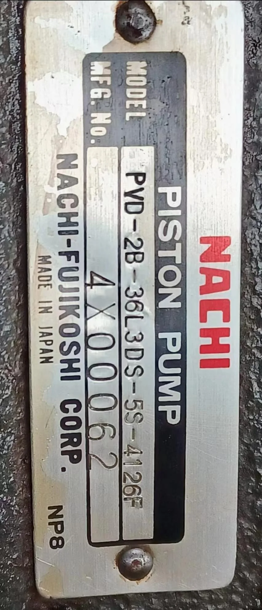 Mini Excavator Parts ,PVD-2B-36L3DS-5S-4126F Hydraulic Main Pump,PVD-2B-36