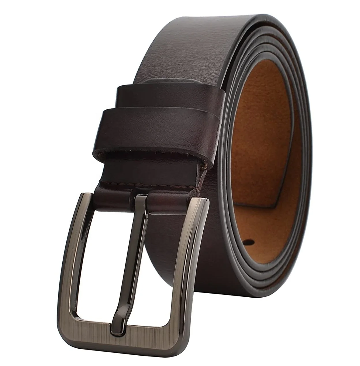 Оптовая продажа, повседневные ремни с пряжкой, изготовленные из индийской экономичной кожи