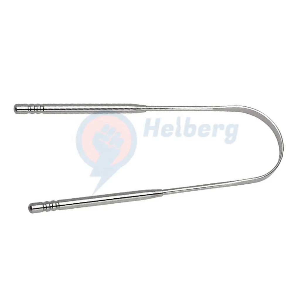 Best Quality Stainless Steel Tongue Cleaner Surgical Grade Reusable Tongue Scraper Oral Care Tool