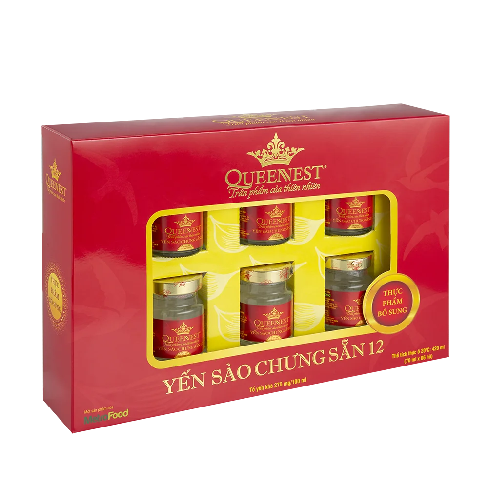 Гнездо для птиц премиум-класса QUEENNEST 12% 70 мл (6 шт. в упаковке) из Вьетнама