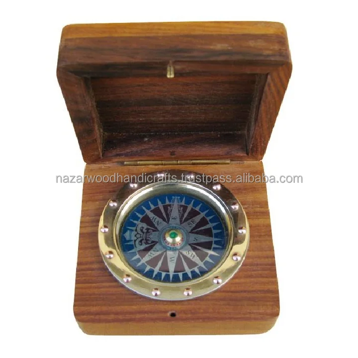  Индивидуальный двойной компас фиксированный морской деревянный ручная резьба