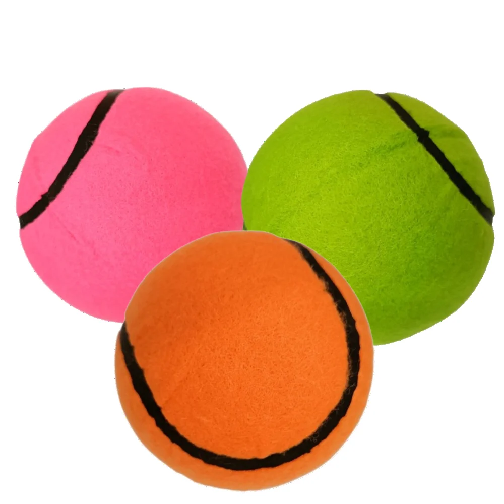 2023 New Customized Logo Tennis Ball Squeaker Rubber with Whistle Inside Made of Felt Fabric for Stress-Reducing Puppy Play