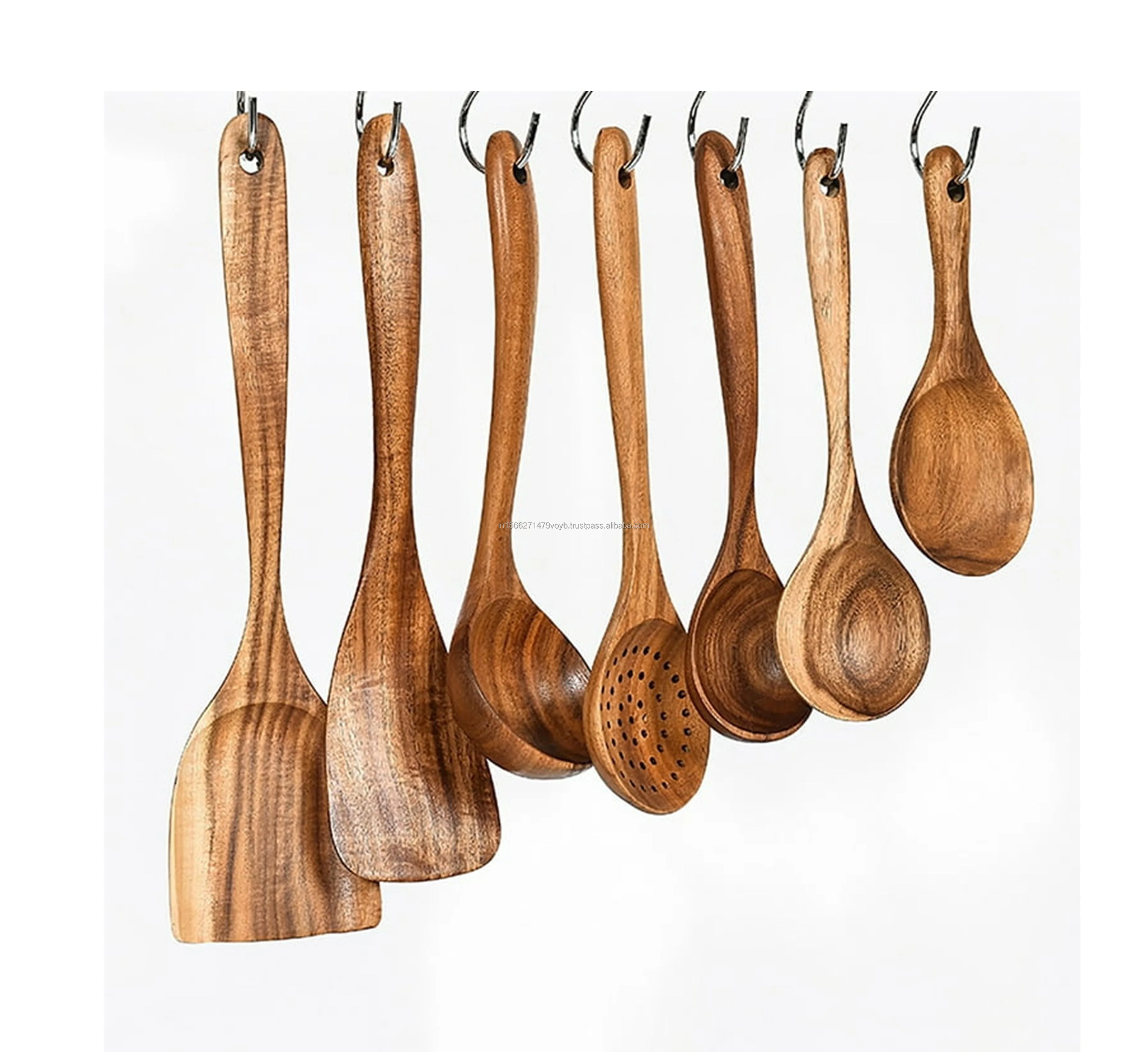 Premium Handmade Wooden Spatula Set Best Silicone Kitchen Utensils from India Tested & Reviewed for Ice Usage