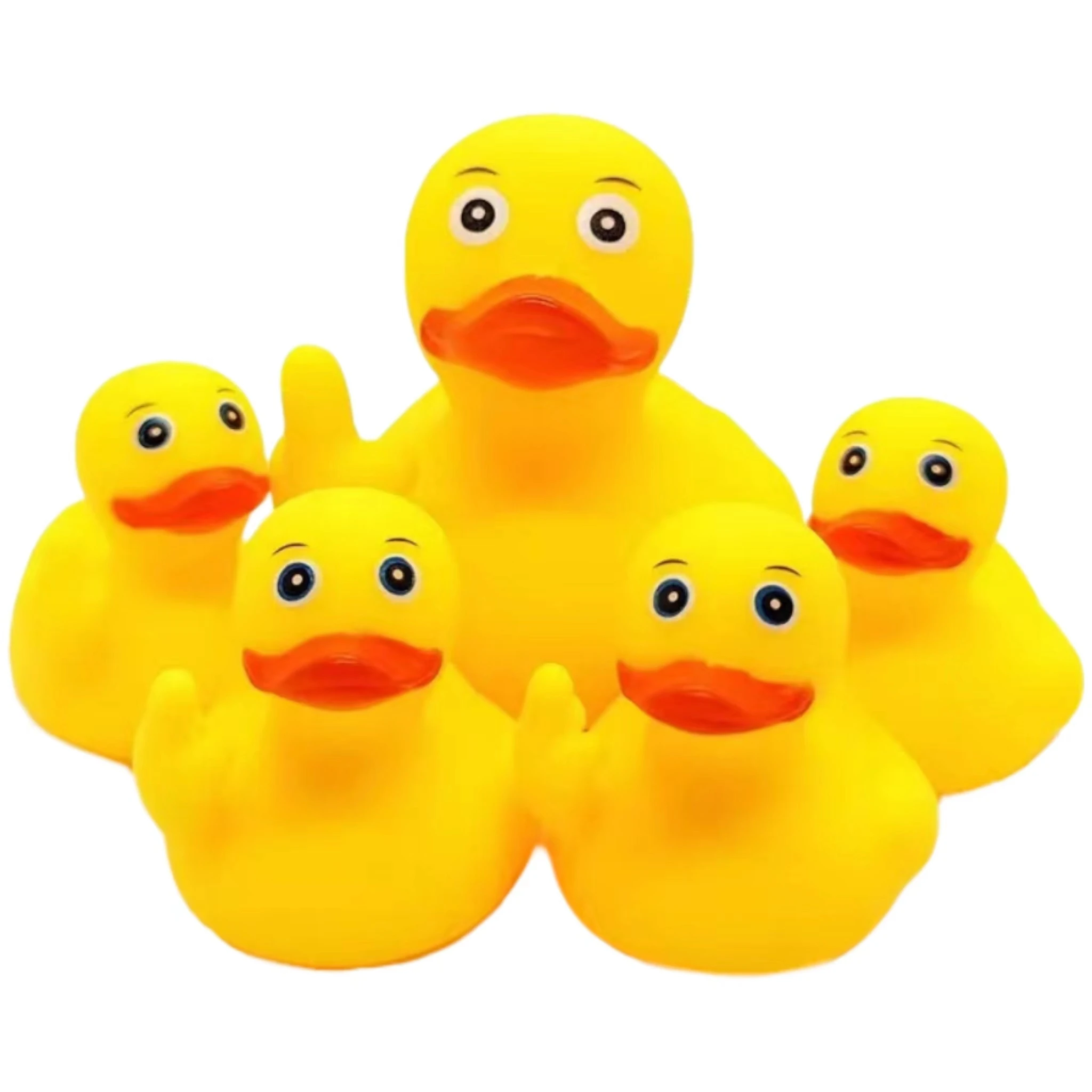 Popular Desktop Ornaments/Car Center Console Decorations Wholesale rubber duck toy custom logo Finger duck rubber ducks
