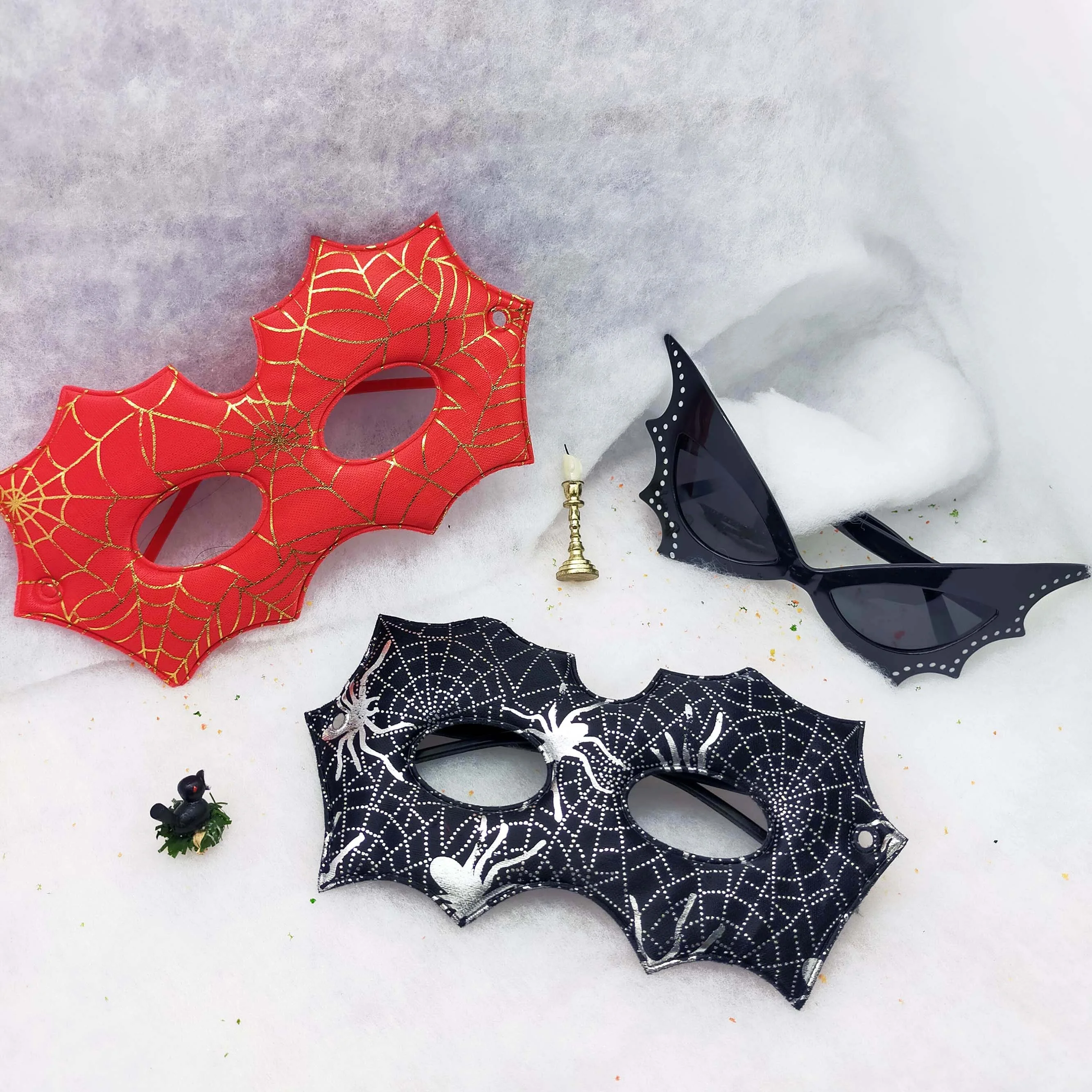 Funny Halloween Spider Web Bat Glasses for Kid and Adult Fashion Jewelry and Gift