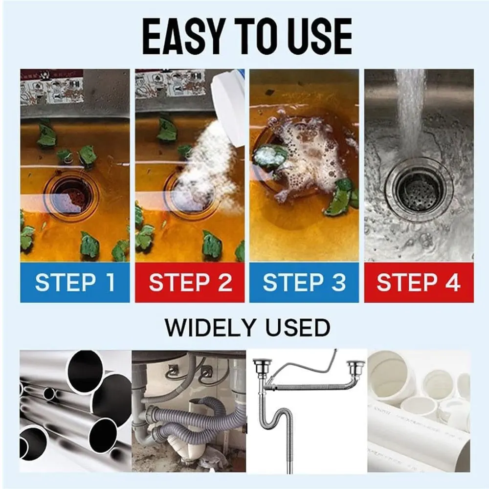 Private Label Custom Dead Toilet Pipe Drain Cleaner Powder for Oil/Grease/Hair Household Chemicals From Thailand