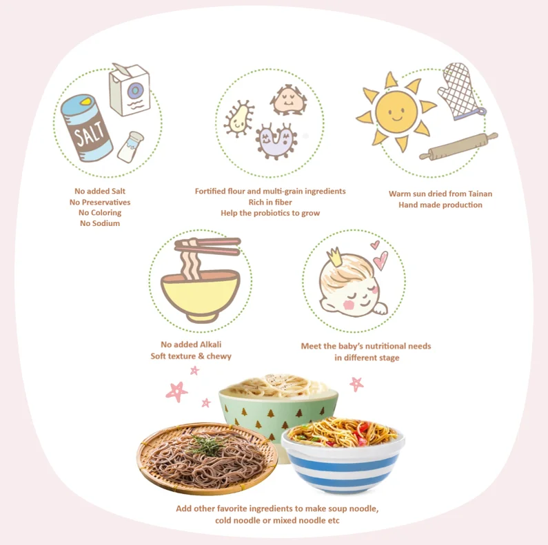 Dropshipping best seller Baby Basic Healthy and Safe Beetroot Purple Rice Vitamin B Sunshine QQ Noodle Baby Complementary food