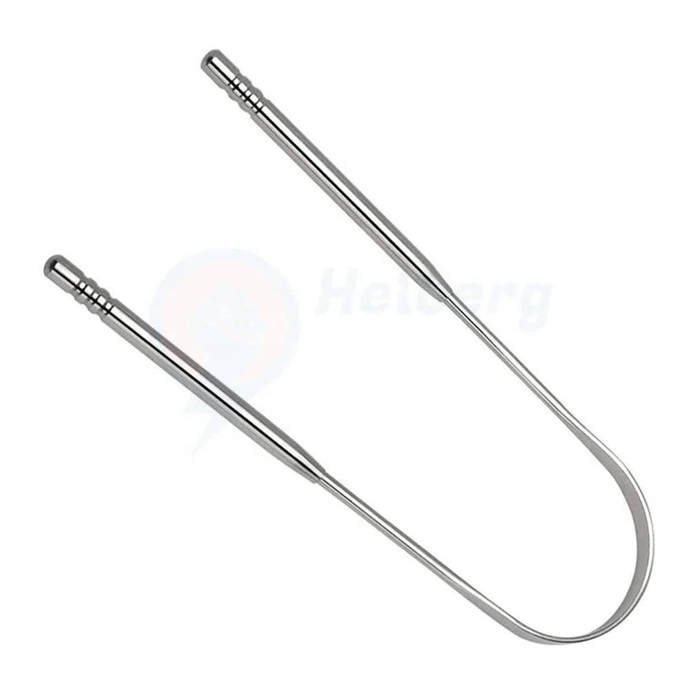 Best Quality Stainless Steel Tongue Cleaner Surgical Grade Reusable Tongue Scraper Oral Care Tool