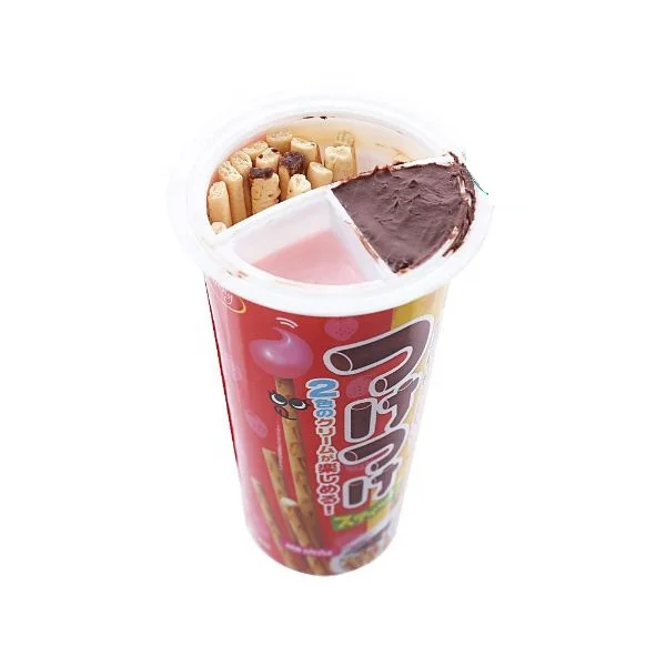  Печенье Wismo шоколадное и клубничное из Вьетнама с чашкой Премиум-Качества 35 г