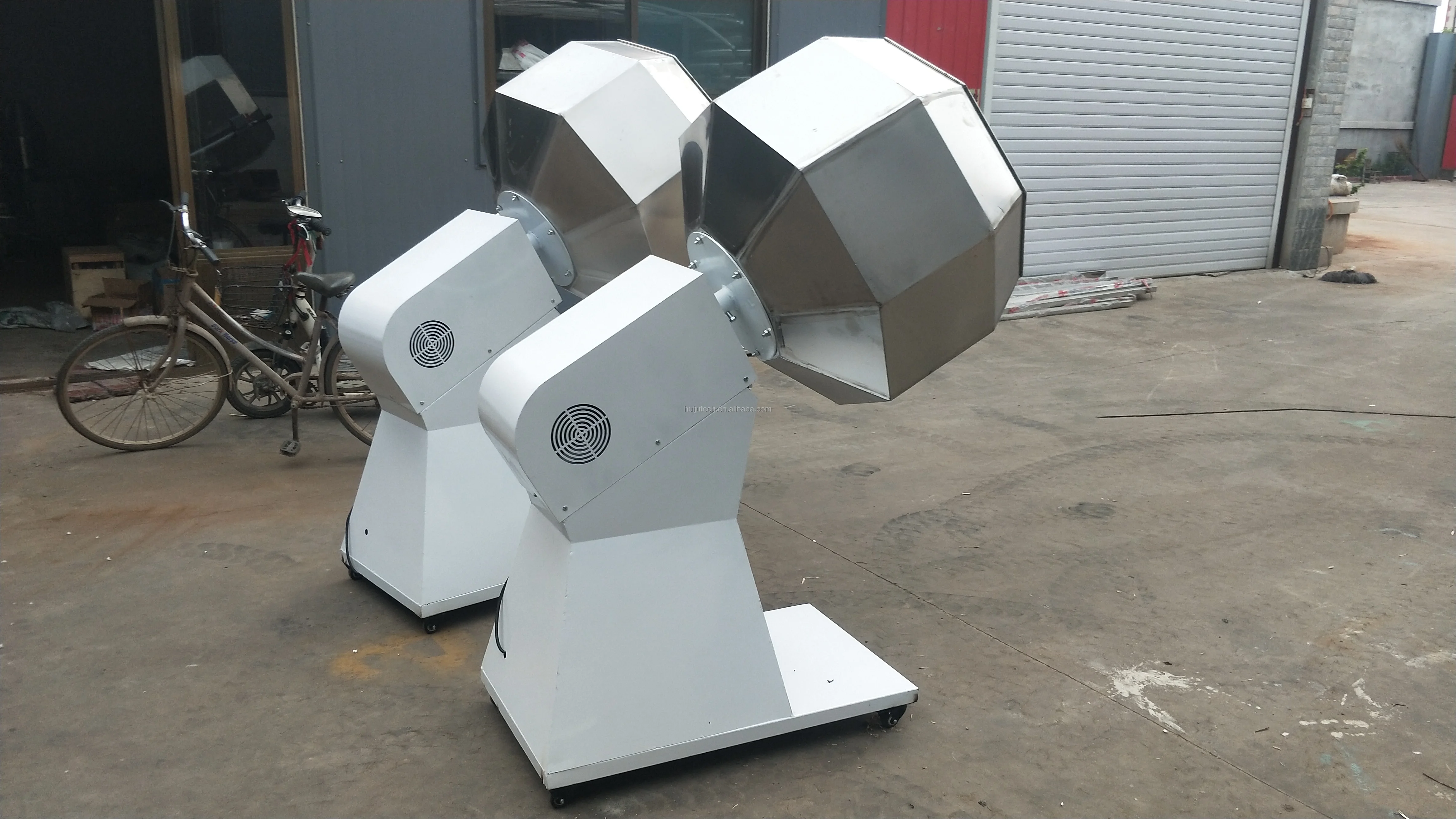 Fully Automatic Drum Potato Chips Snack Seasoning Machine/Octagonal  Fried Food Peanut Flavoring Coating Machine HJ-CM028