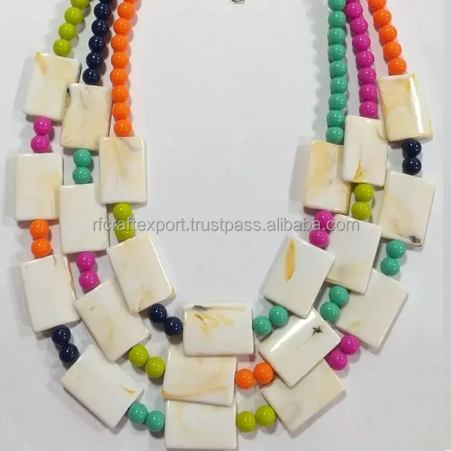 Latest Design Handmade Resin Necklace For Women fashionable Jewelry accessories from India by RF Crafts