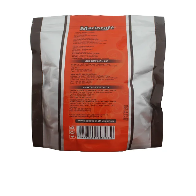 Лучшая цена эспрессо 100% кофе в зернах Robusta Passion жареные кофейные зерна HACCP ISO удобное использование из Вьетнама 500 г/пакет