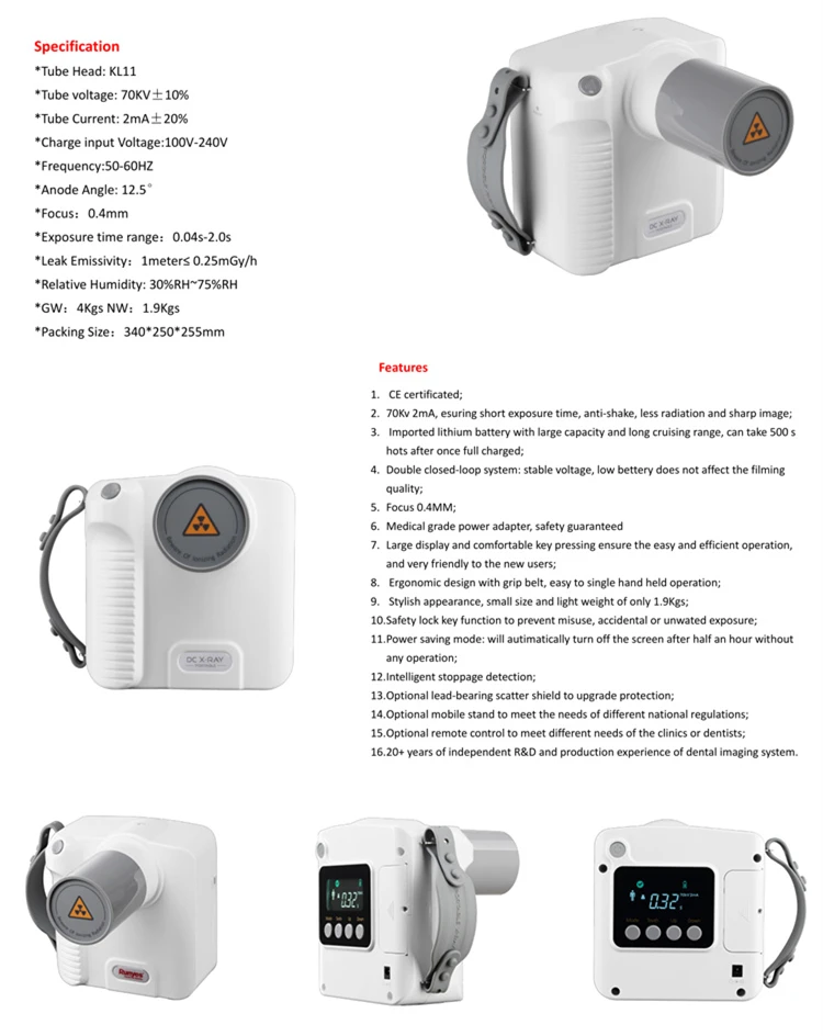 CE Approved Portable Dental X-Ray Sensor YM-C27B/XR Electricity Powered Metal Dental X-Ray Device at Best Price for Hospitals