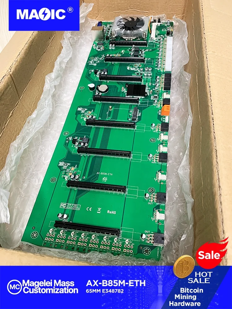 AX-B85M-ETH поддержка G1820 G1840 компьютер с процессором Intel для B85 чипсет DDR3 somimm 8 * PCIe x8 Слоты 65 мм пространство GPU видеокарты PC материнская плата