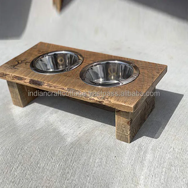 Высококачественная миска для корма собак домашних животных производство новых трендовых продуктов деревянных изделий